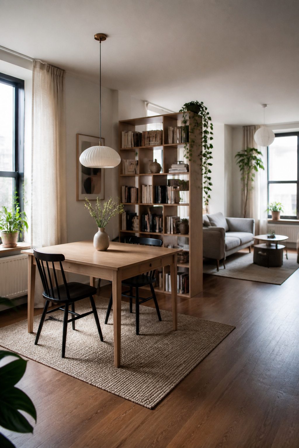 10 Small Apartment Storage Ideas to Maximize Space in 2026 13 A dining table with a drawer used for workspace.