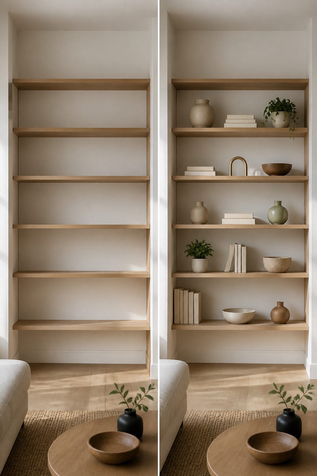 An image illustrating the aesthetic aspects of wall storage solutions.